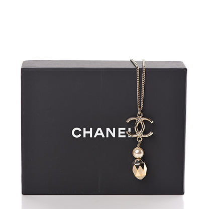 Chanel Pearl CC Drop Necklace Gold 6 of 6