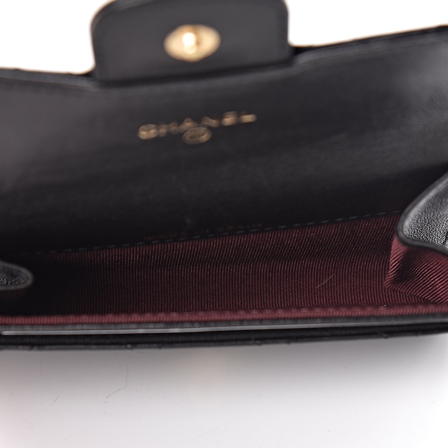 Chanel Aged Calfskin Quilted Reissue Flap Card Holder Black 5 of 8