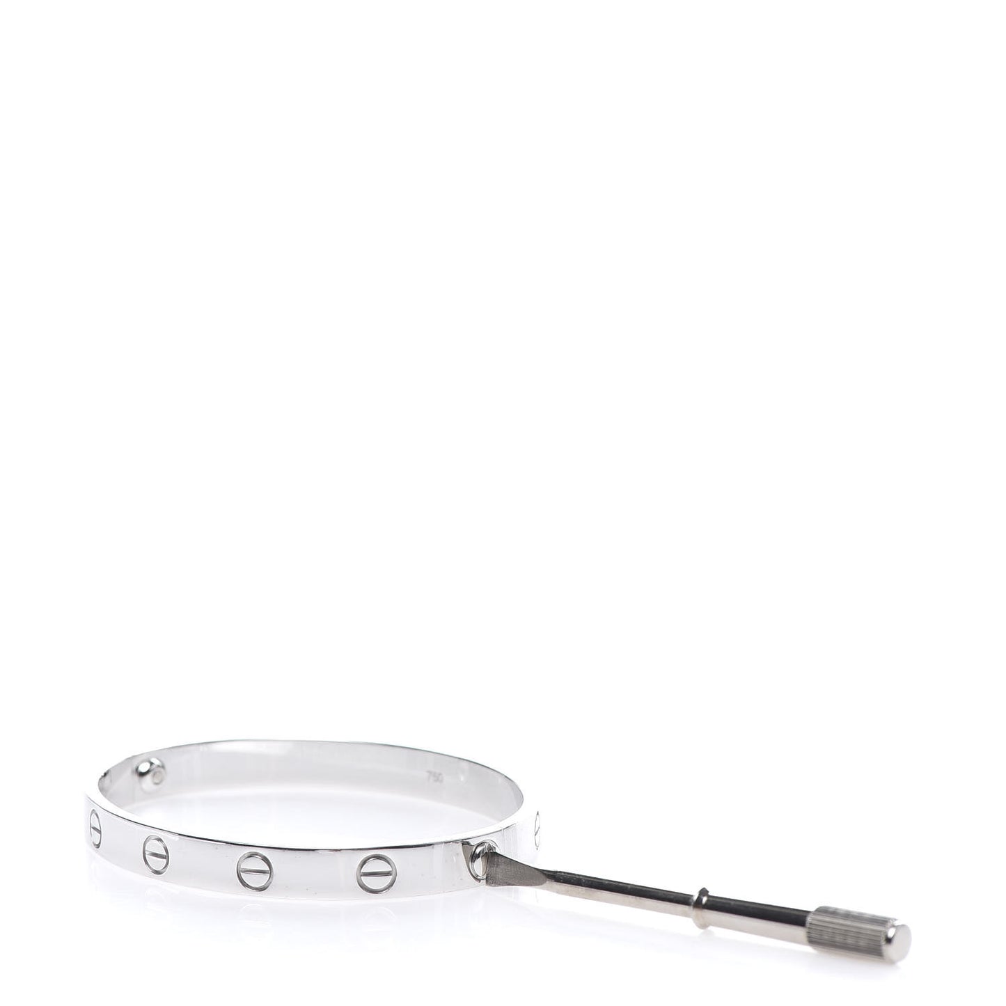 18K White Gold LOVE Bracelet 16