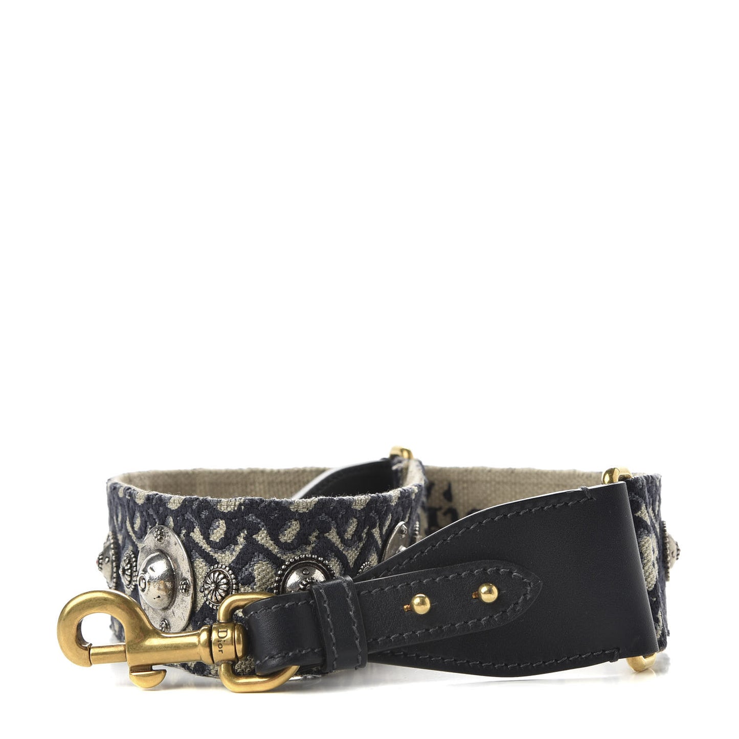 Oblique Studded Shoulder Strap Blue