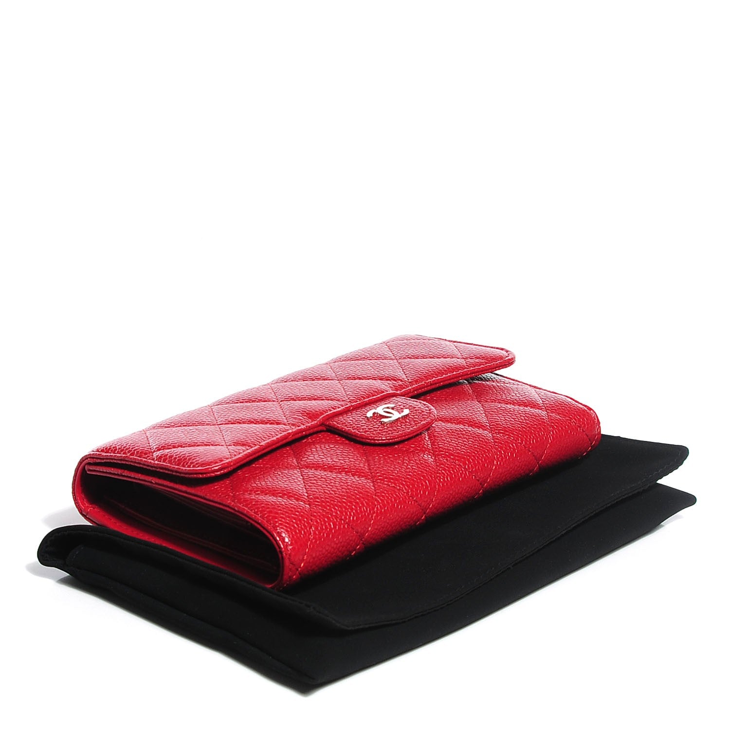 Chanel Caviar Quilted Large Flap Wallet Red 4 of 9