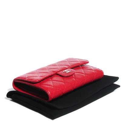 Chanel Caviar Quilted Large Flap Wallet Red 4 of 9