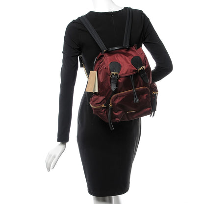 Burberry Nylon Small Rucksack Backpack Burgundy Red 2 of 7