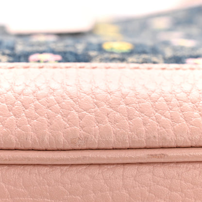Gucci New Denim GG Monogram Calfskin Love Parade Small Jackie 1961 Hobo Light Pink 14 of 15
