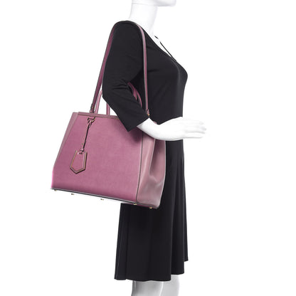 Fendi Vitello Elite Flamingo Regular 2Jours Tote Lilla Glicine 2 of 9