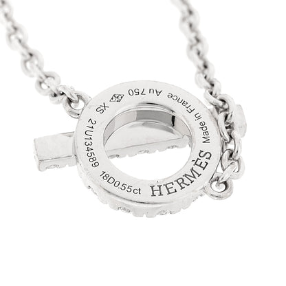 Hermes 18K White Gold Diamond Finesse Bracelet XS 4 of 4