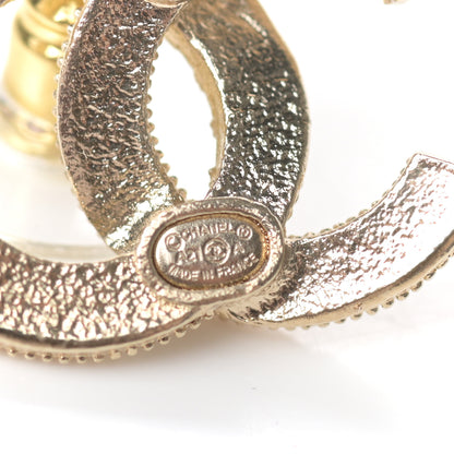 Chanel Resin Pearl CC Earrings Gold Black 4 of 4