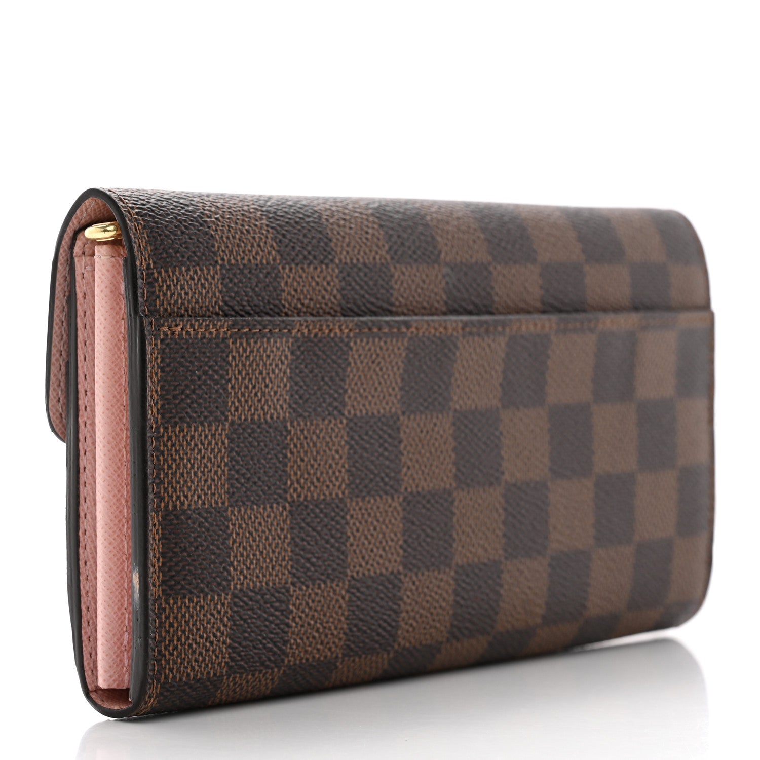 Louis Vuitton Damier Ebene Sarah Wallet NM Rose Ballerine 3 of 8