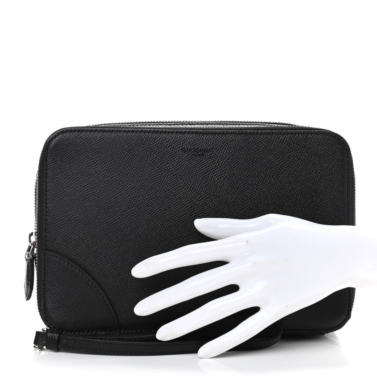Givenchy Textured Calfskin Clutch Black 2 of 9
