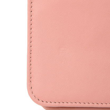 Chanel Goatskin Camellia Embossed Wallet On Chain WOC Light Pink 12 of 12