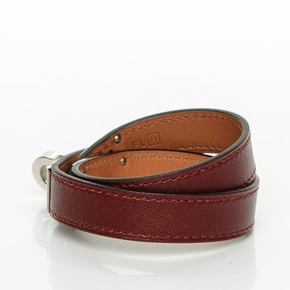 Hermes Tadelakt Kelly Double Tour Bracelet XS Rouge H 3 of 8