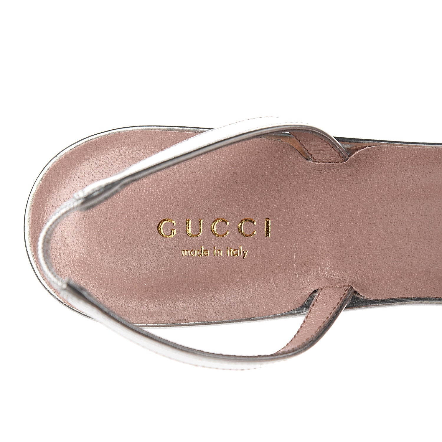 Gucci Metallic Nappa Silk Studded Glow Light Pumps 39.5 Argento 7 of 8