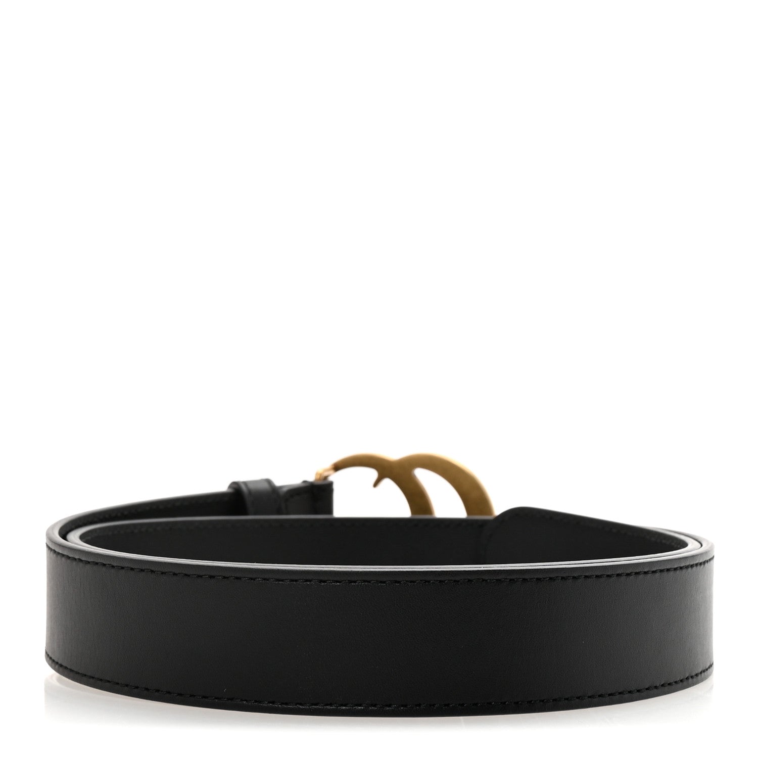 Gucci Calfskin Double G 30mm Belt 80 32 Black 2 of 6