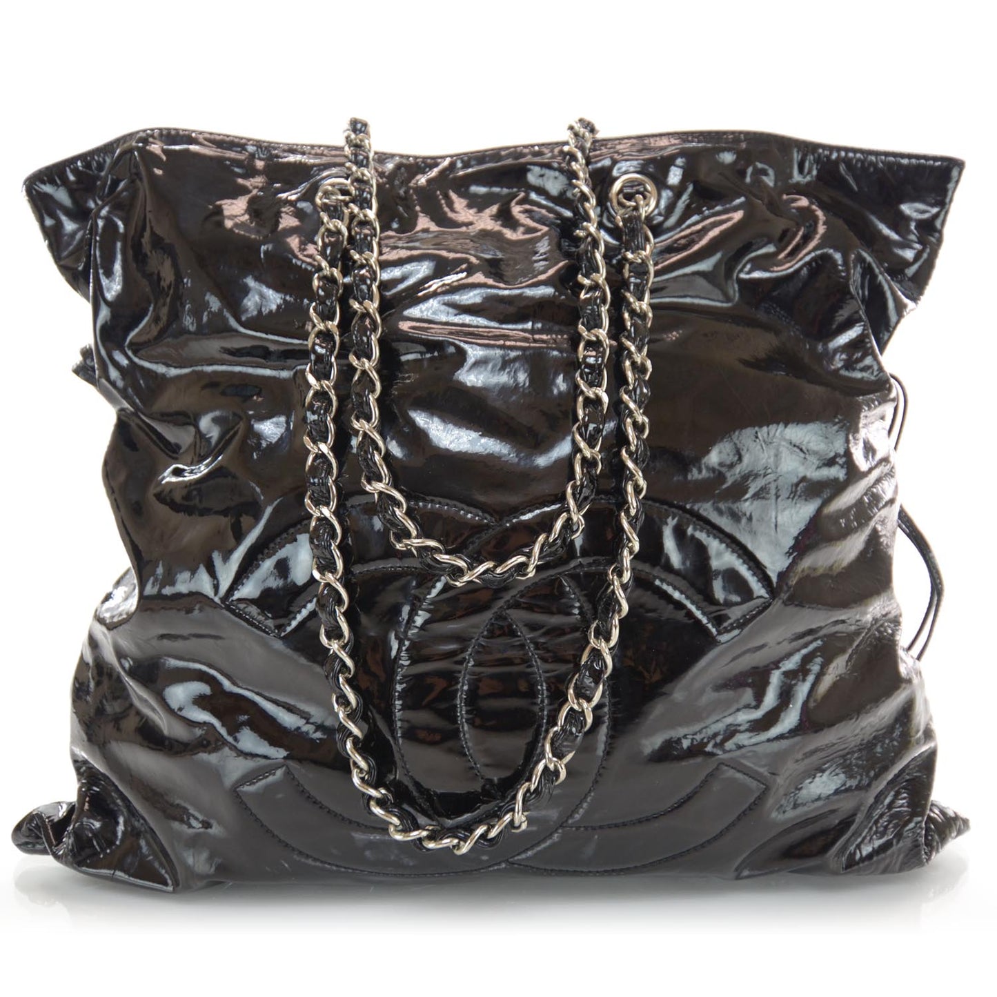 Patent Bonbons Shopper Tote Black