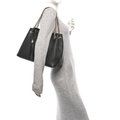Gucci Pebbled Calfskin Medium Soho Chain Shoulder Bag Black 2 of 10