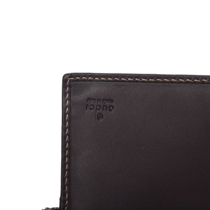 Gucci GG Plus Monogram Calfskin Ladies Web Continental Wallet Beige Ebony Brown 8 of 11
