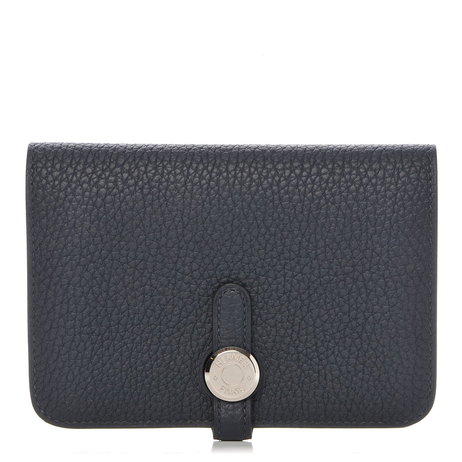 Hermes Togo Dogon Compact Wallet Bleu Nuit 1 of 7