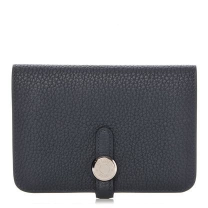 Hermes Togo Dogon Compact Wallet Bleu Nuit 1 of 7