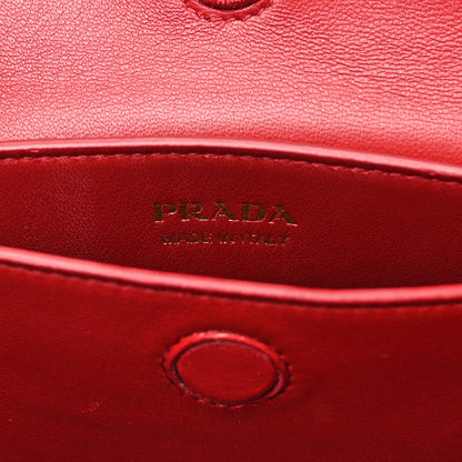 Prada Saffiano Cuir Small Double Bag Black Fuoco 6 of 11