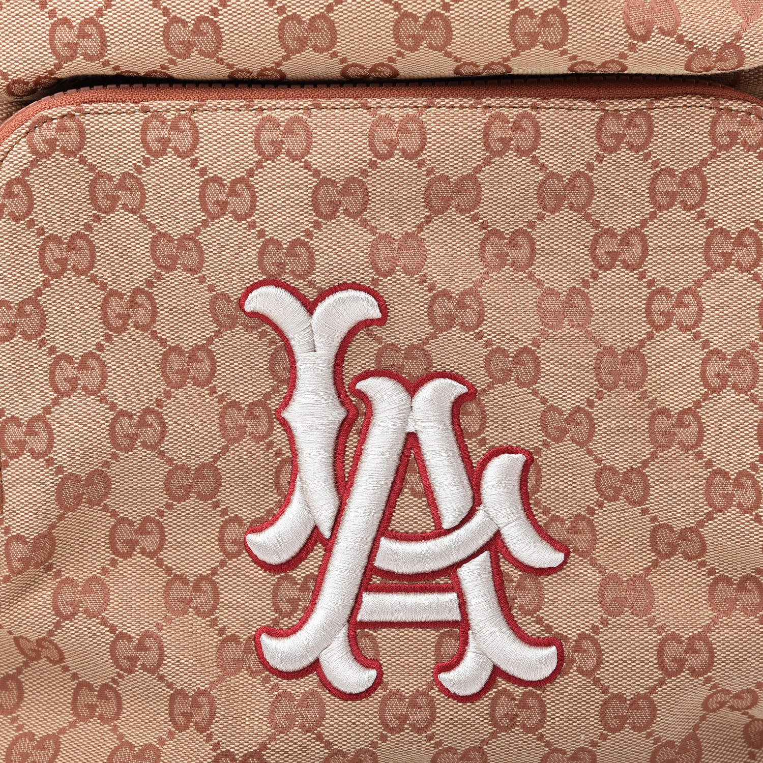 Gucci X MLB GG Monogram LA Dodgers Large Backpack Beige Ruggine Ivory 10 of 10