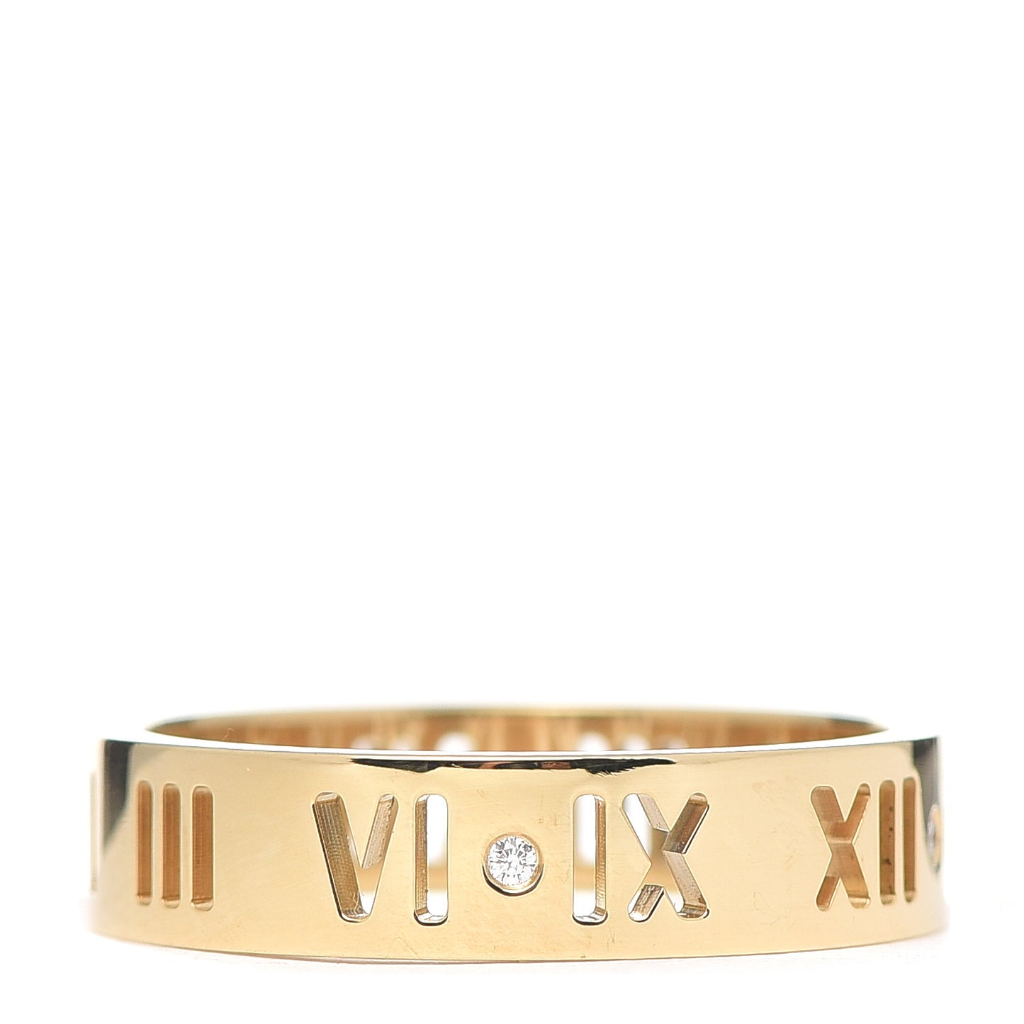 18K Yellow Gold Diamond Wide Atlas Pierced Ring 60 9.25