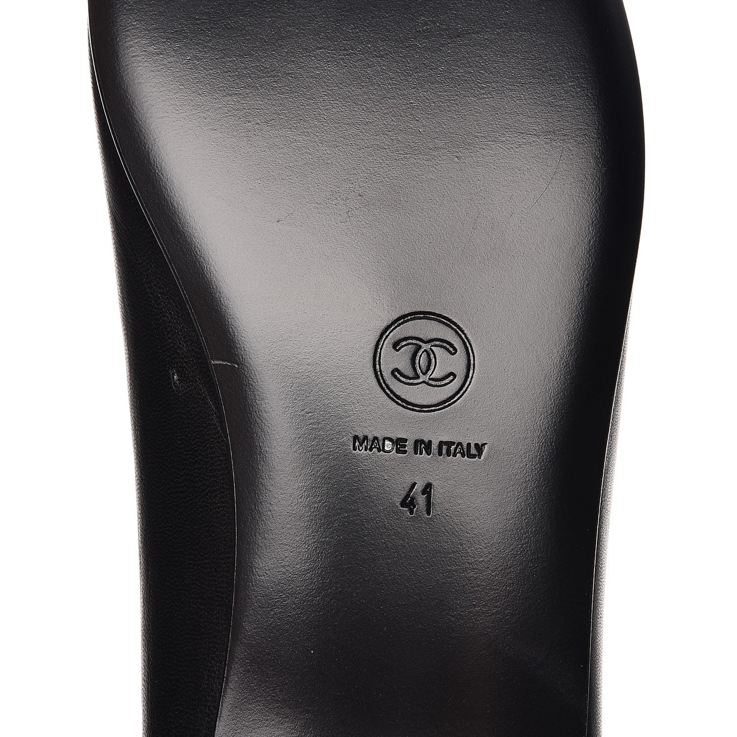Chanel Lambskin Patent Cap Toe Ballerina Flats 41 Black 6 of 8