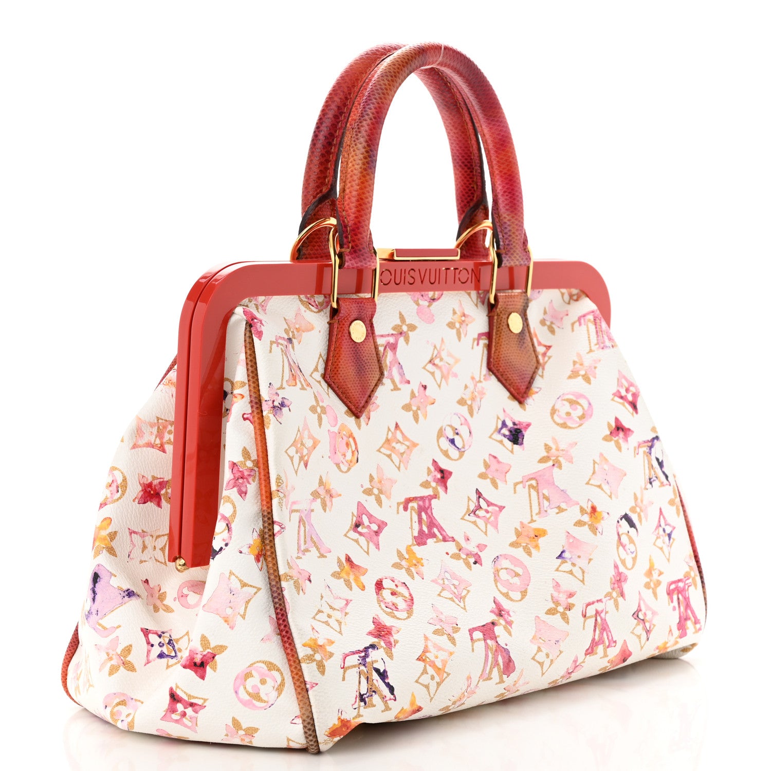 Louis Vuitton Watercolor Aquarelle Frame Speedy White 3 of 10