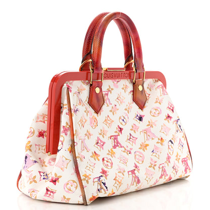 Louis Vuitton Watercolor Aquarelle Frame Speedy White 3 of 10