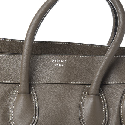 Celine Drummed Calfskin Mini Luggage Souris 9 of 10
