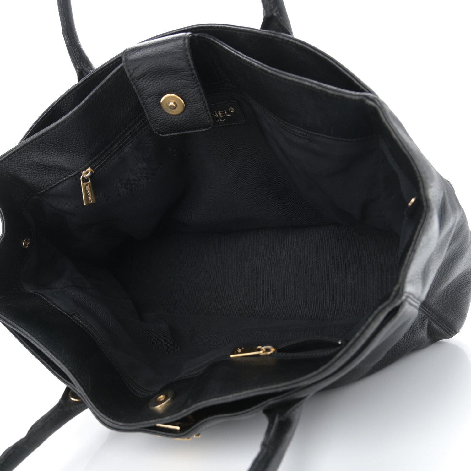 Chanel Calfskin Cerf Executive Shopper Tote Black 4 of 12