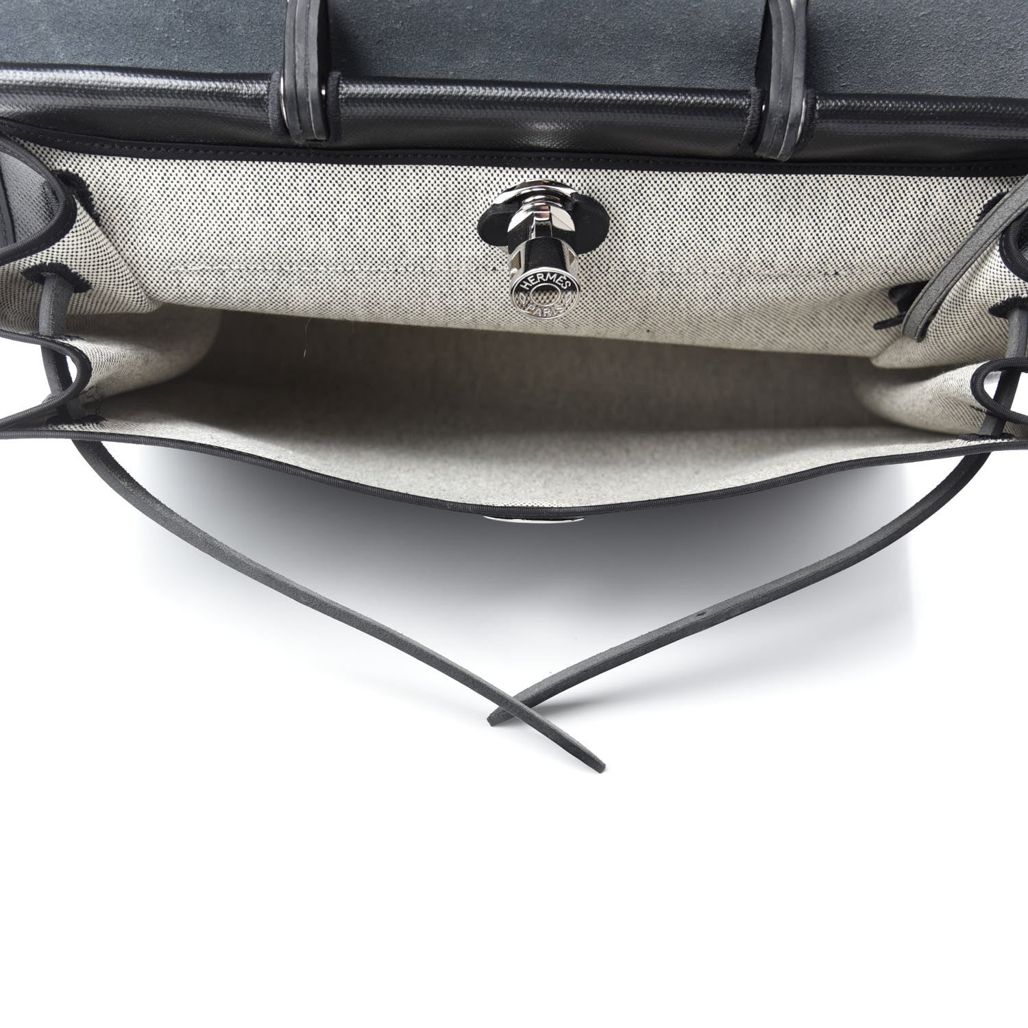 Hermes Toile H Berline Vache Hunter Herbag Zip 39 MM Black Ecru 5 of 10