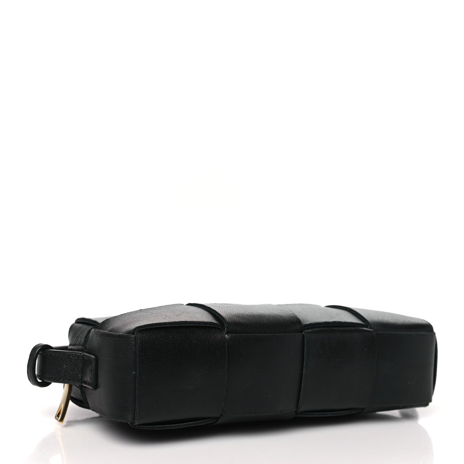 Bottega Veneta Lambskin Maxi Intreccio Cassette Phone Pouch Crossbody Bag Black 4 of 10