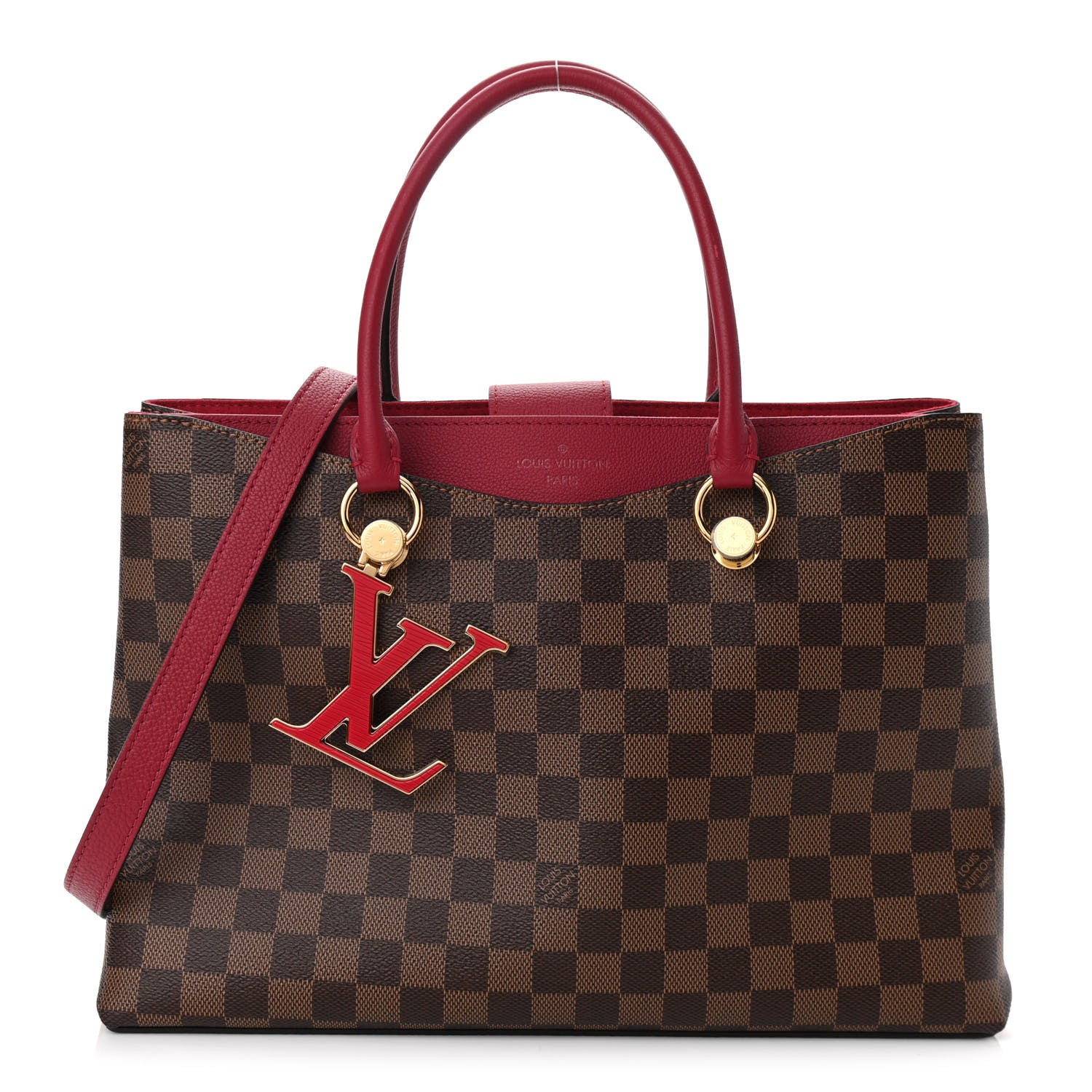 Louis Vuitton Damier Ebene LV Riverside Lie De Vin 1 of 9