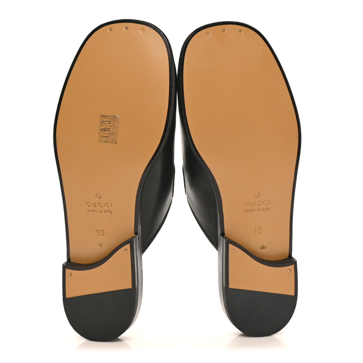 Gucci Jakarta Calfskin Mens Horsebit Slippers 10 Black 6 of 11