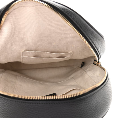 Gucci Pebbled Calfskin Soho Chain Backpack Black 5 of 10