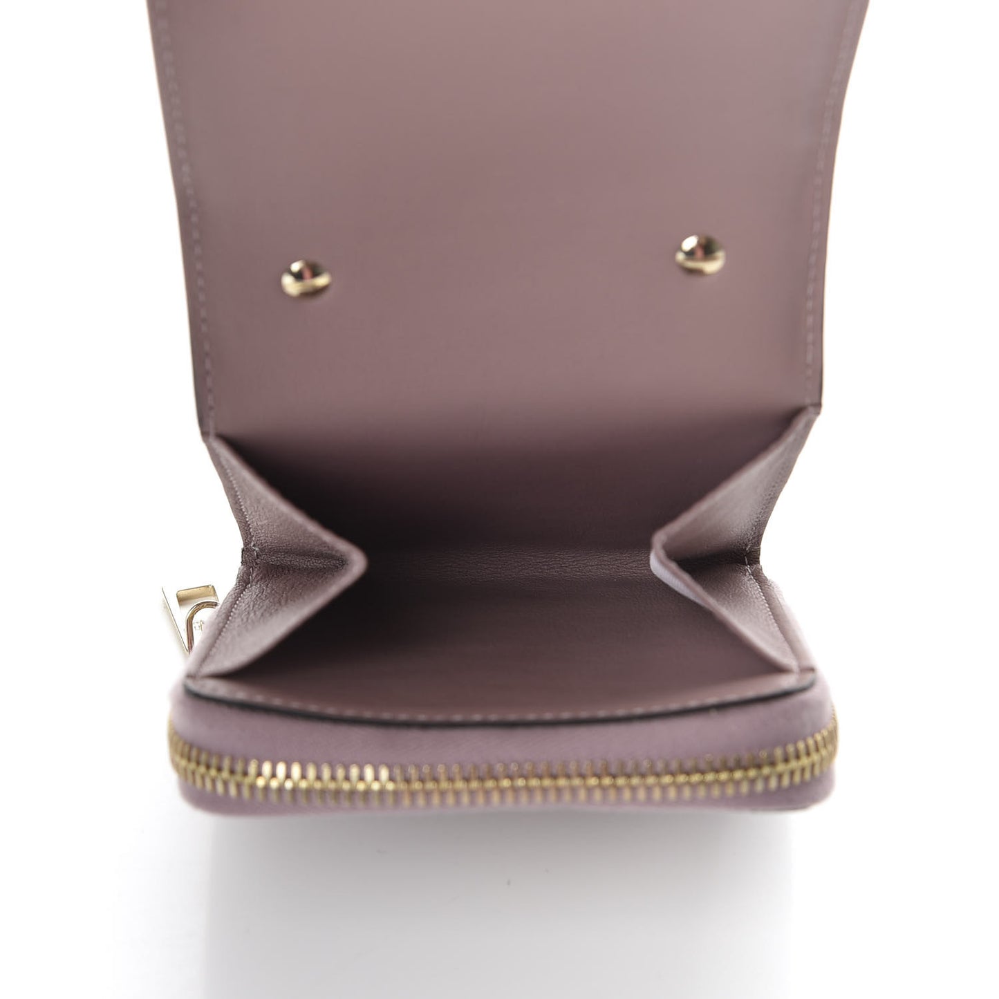 Calfskin Rockstud Carry Secrets Compact Wallet With Chain Lipstick