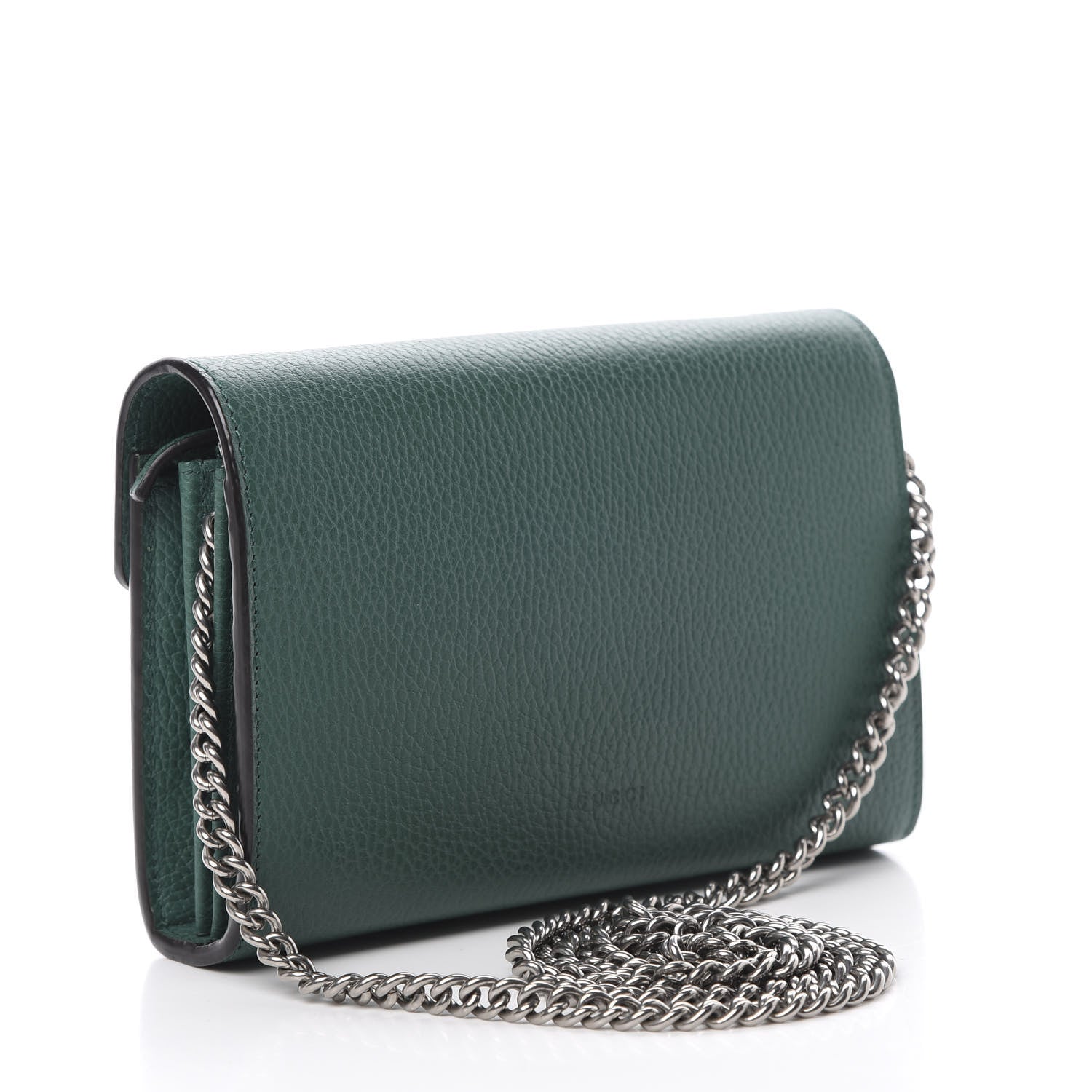 Gucci Calfskin Mini Dionysus Chain Wallet Emerald 3 of 11