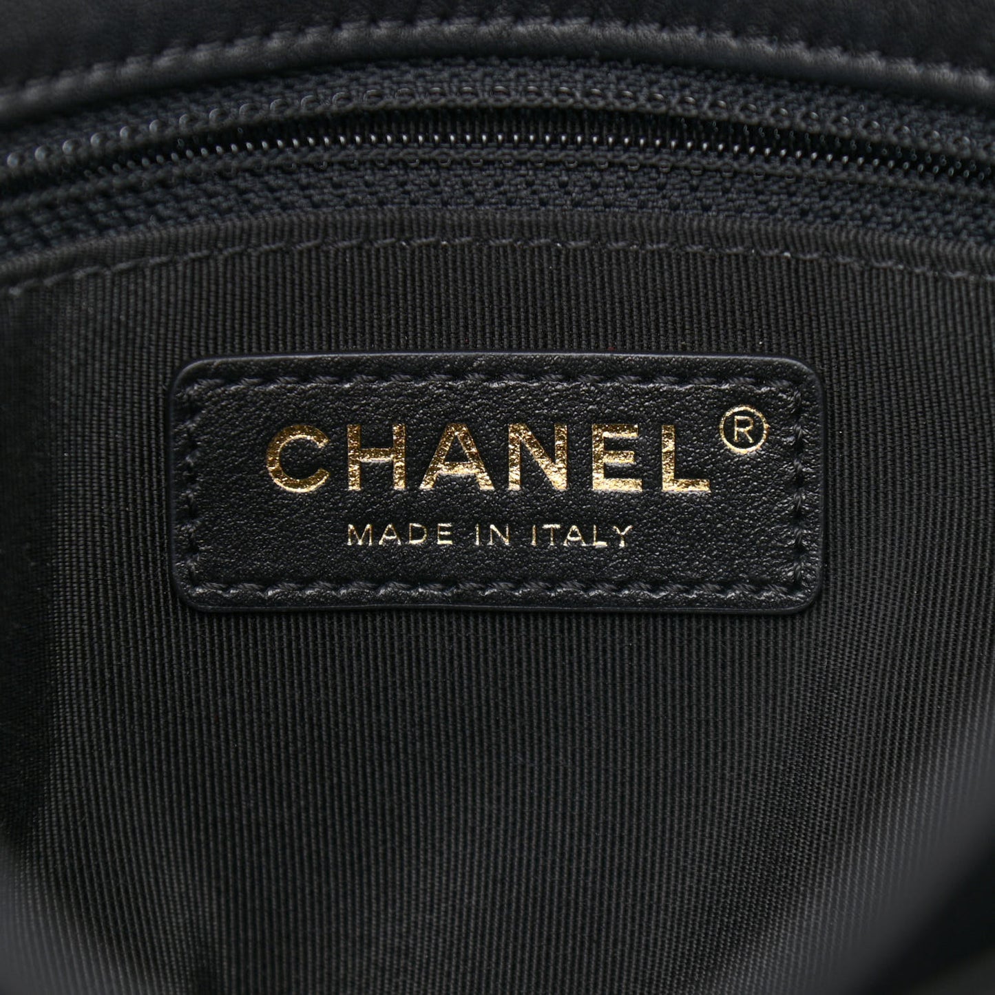 Calfskin Stitched Large Flap Black