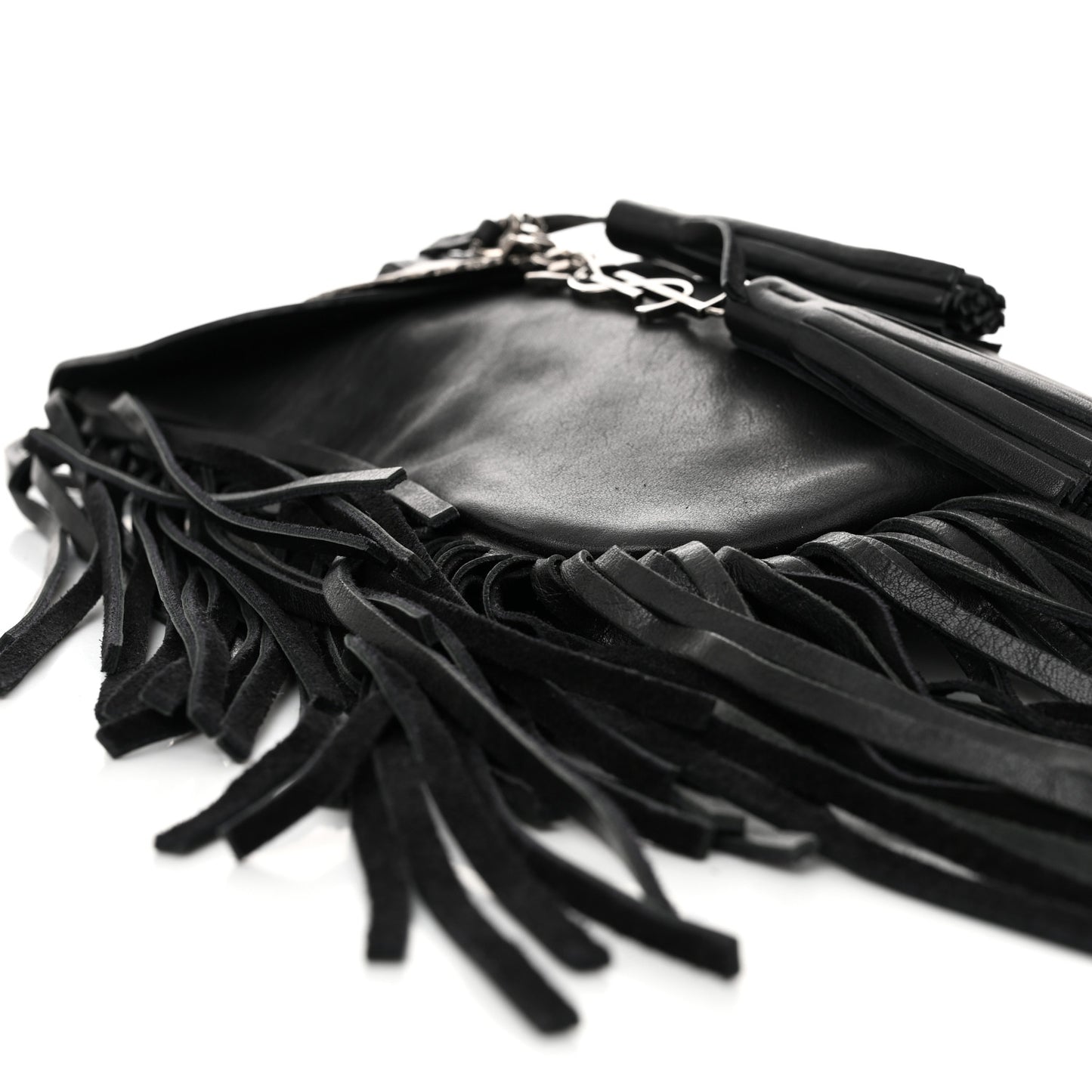 Lambskin Anita Tassed Crossbody Bag Black
