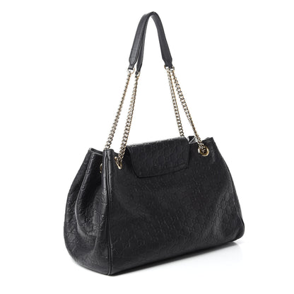 Gucci Guccissima Medium Emily Shoulder Bag Black 3 of 10