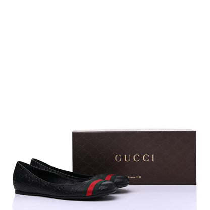 Gucci Guccissima Web Flats 37.5 Black 13 of 13