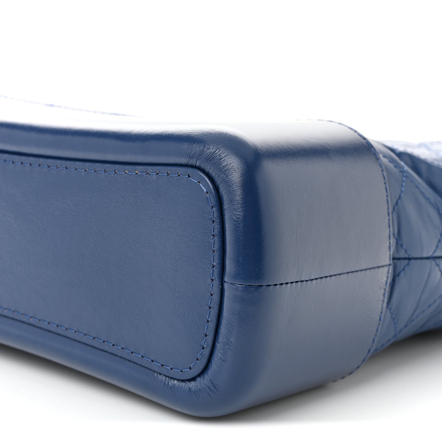 Patent Goatskin Quilted Medium Gabrielle Hobo Blue