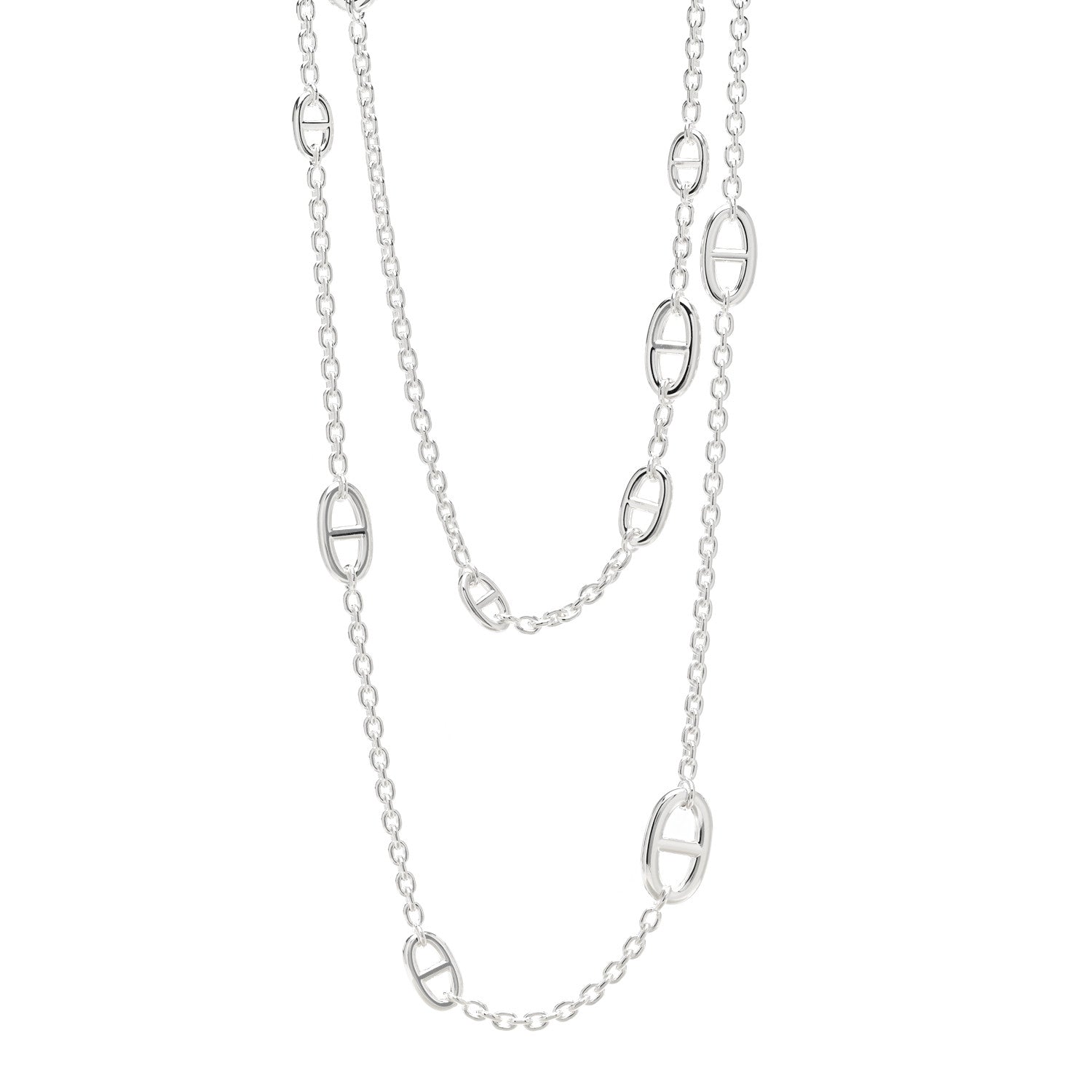 Hermes Sterling Silver Farandole Necklace 160 1 of 3