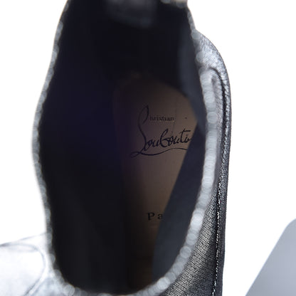 Christian Louboutin Nappa Stretch Gena 85 Bootie 37 Silver 7 of 9