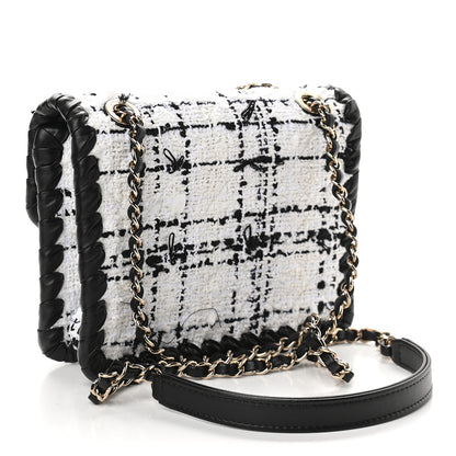 Chanel Tweed Braided Calfskin Mini My Own Frame Flap Grey Black 3 of 10