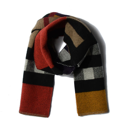 Burberry Wool Cashmere Patchwork Blanket Scarf 1 of 8