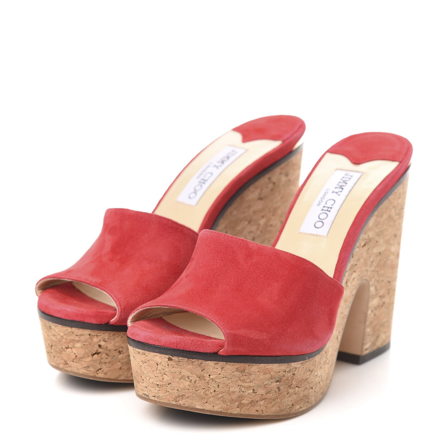 Suede Cork DeeDee Platform Sandals 39 Red