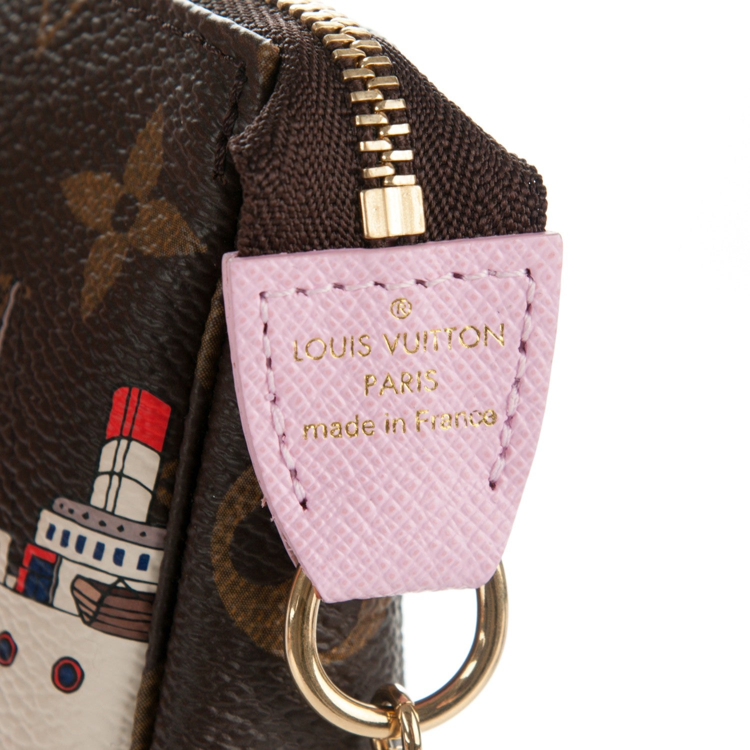 Louis Vuitton Monogram 2016 Christmas Animation Mini Pochette Accessories Rose Ballerine 6 of 7