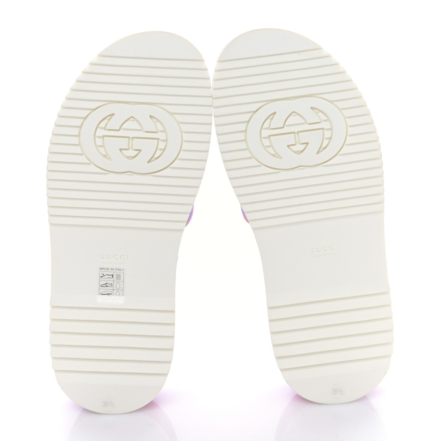 Gucci GG Supreme Joy Monogram Angelina Platform Slide Sandals 39.5 Fuxia Blue 5 of 8