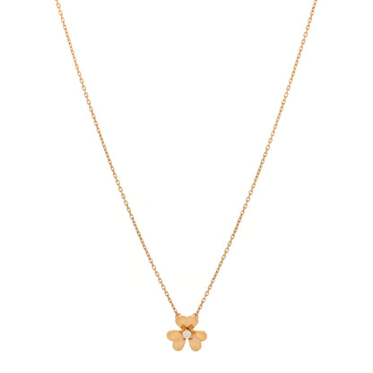 Van Cleef & Arpels 18K Yellow Gold Diamond Mini Frivole Pendant Necklace 1 of 6